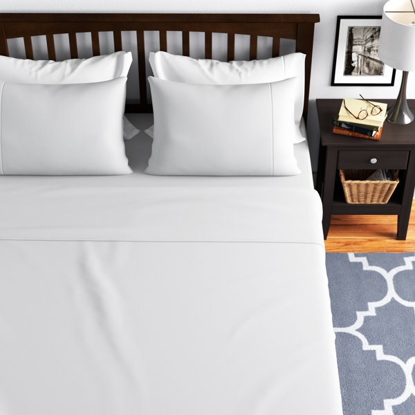 NEW FRETTE Hotel Classic collection White Black Bourdon Cal KING BED SKIRT 