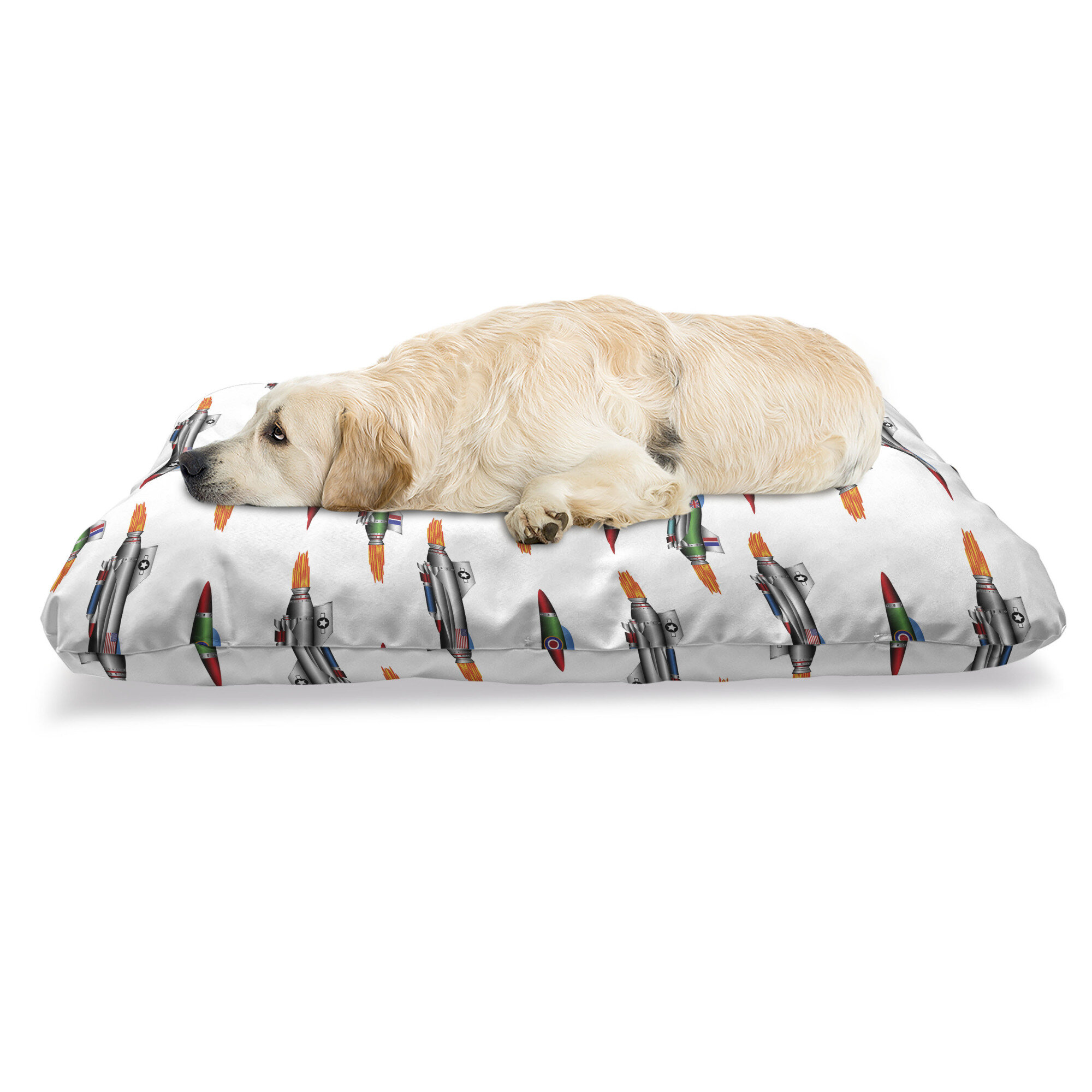 East Urban Home Ambesonne Airplane Pet Bed, Jet-Planes Aviation Attack  Modern Technology United Kingdom Model Illustration, Chew Resistant Pad For  Dogs And Cats Cushion With Removable Cover, 24