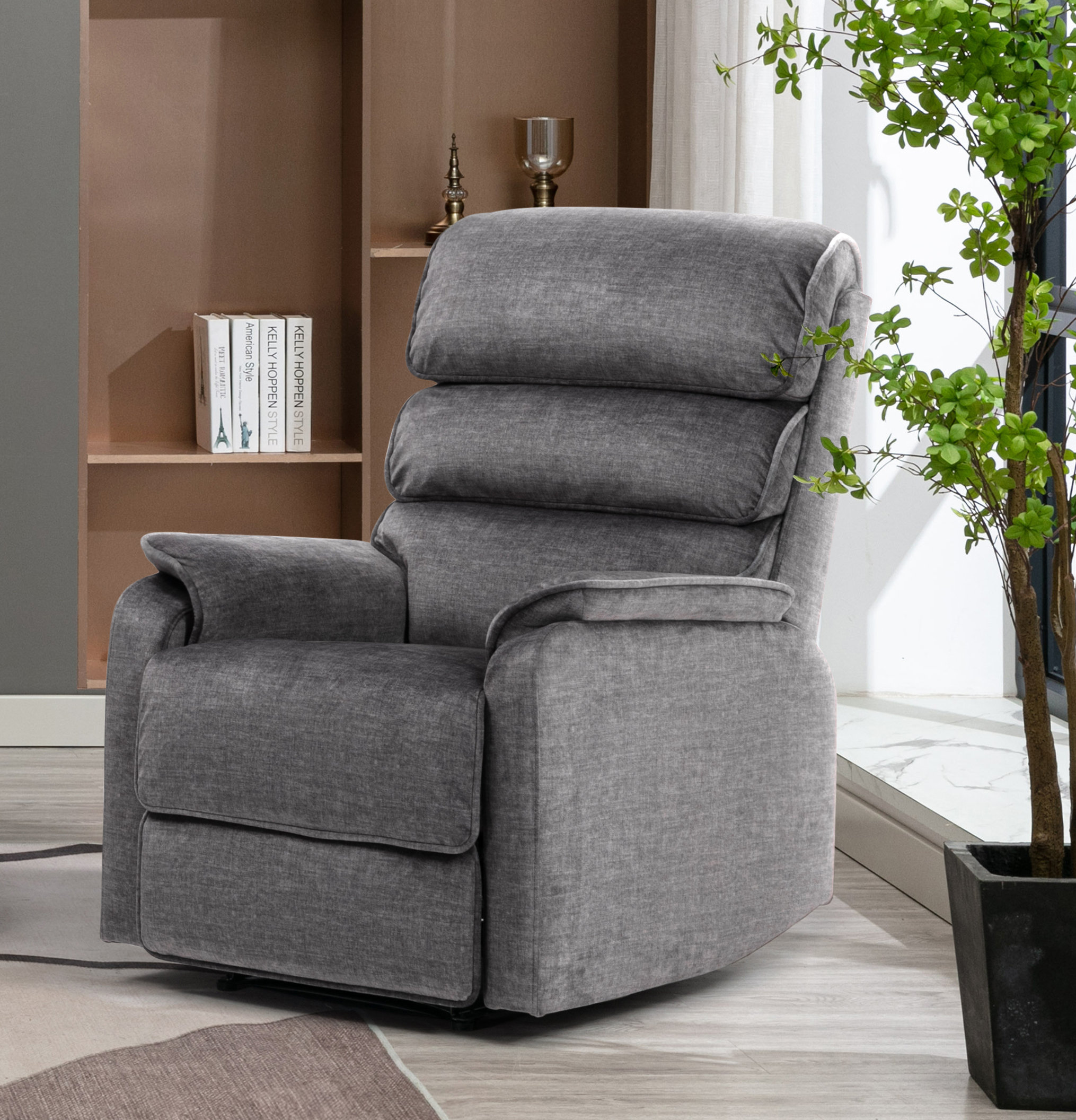 Lark Manor Blanche Upholstered Recliner Wayfair.ie