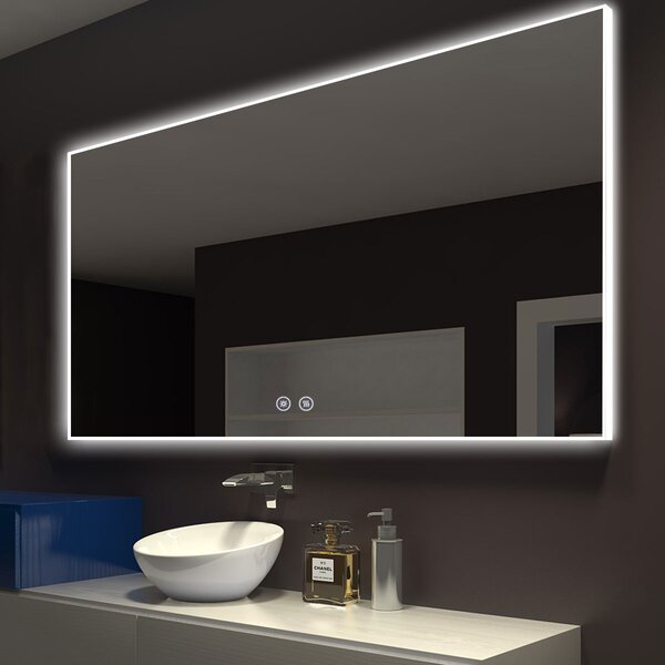 Illuminated Bathroom Mirror with Backlit LED Lights TOUCH & BLUETOOTH SPEAKER 