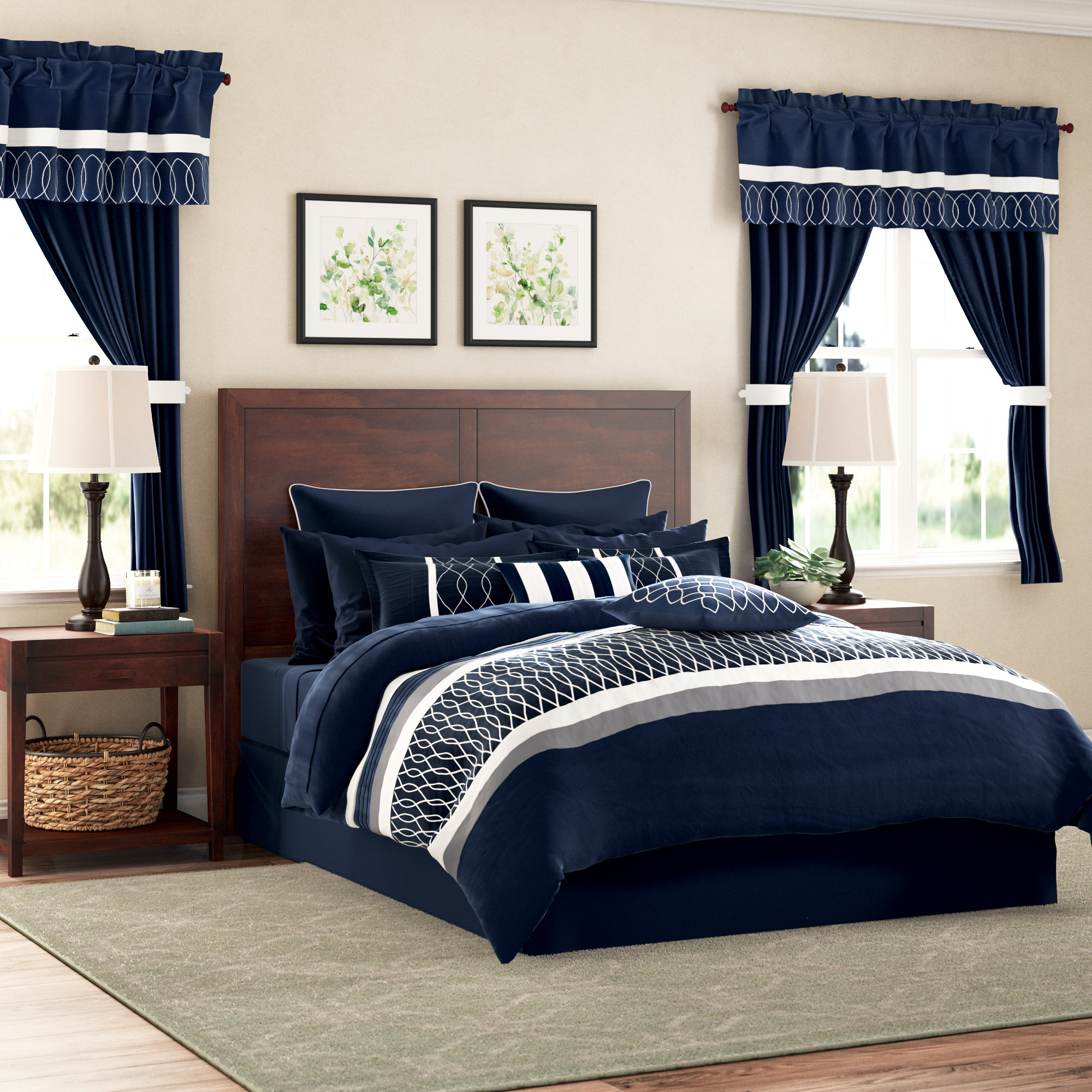bedding and curtain sets