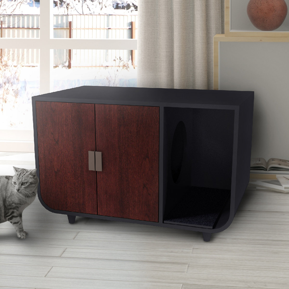 Teamson Pets Dyad Litter Box Enclosure & Reviews Wayfair