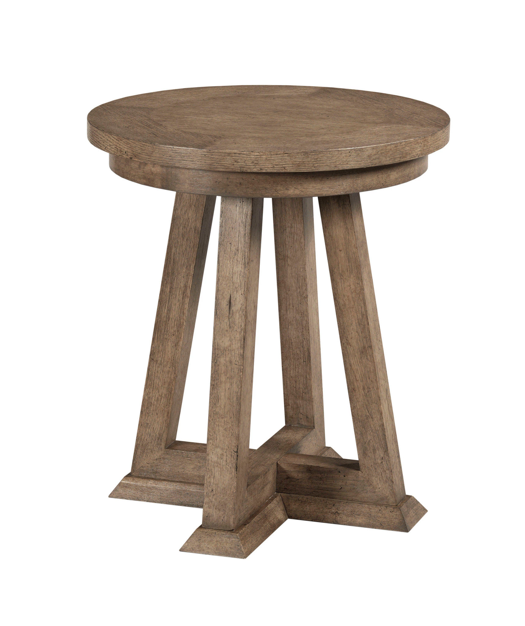 Gracie Oaks Oliviu 25'' Tall Solid Wood Pedestal End Table Wayfair