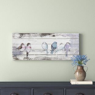 Gallery Vintage LOVE Plaque Cream or Teal Distressed Panel Style Wall Art Birds