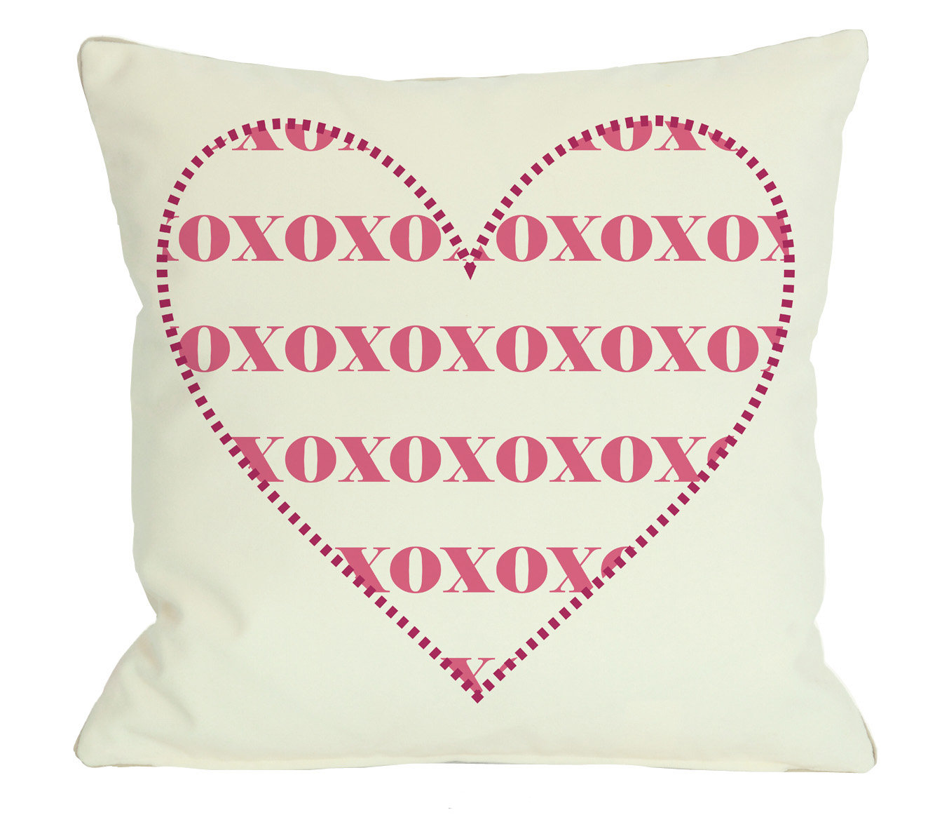 One Bella Casa XOXO Heart Throw Pillow & Reviews Wayfair