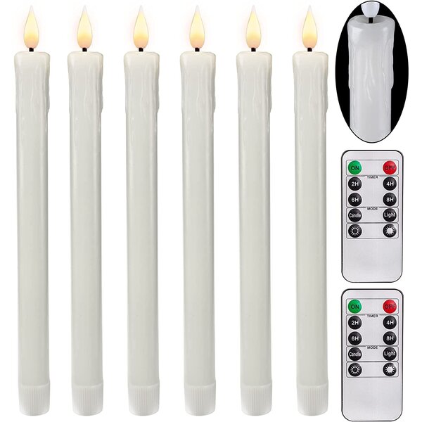 8in Table Candles Tapered End for Dinner & Wedding Table Christmas Date 6.5h 