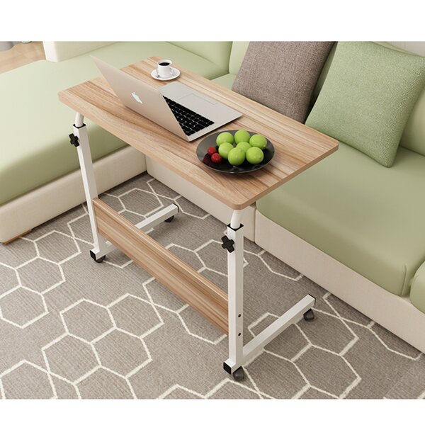 Details about   Mobile Coffee Table Bedside Sofa Side Laptop Desk With Wheels Home Office 