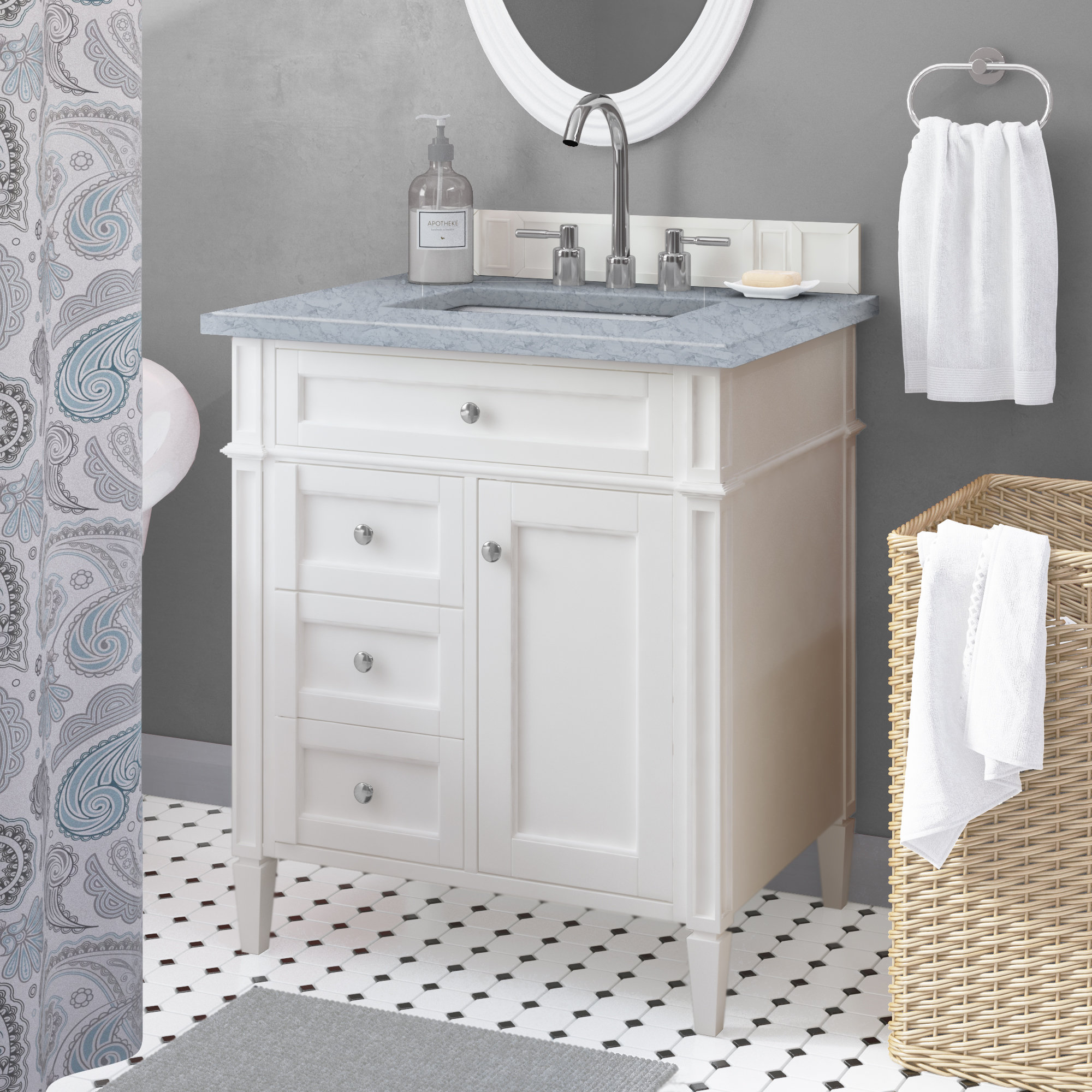 Darby Home Co Dussault 30'' Free-standing Single Bathroom Vanity with ...