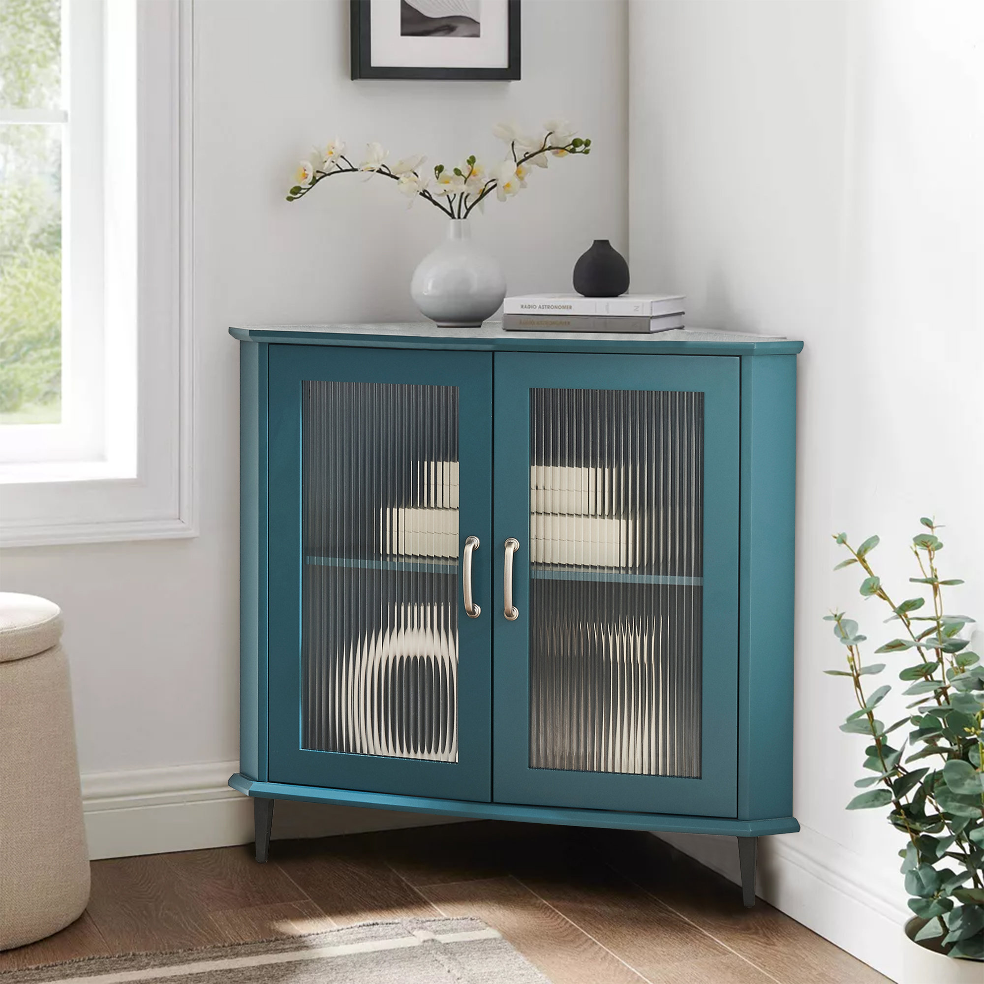 Latitude Run® 33.62" FreeStanding Corner With Doors