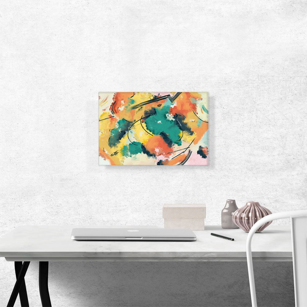 ARTCANVAS Abstract Art Red Blue Yellow Wrapped Canvas Painting Wayfair