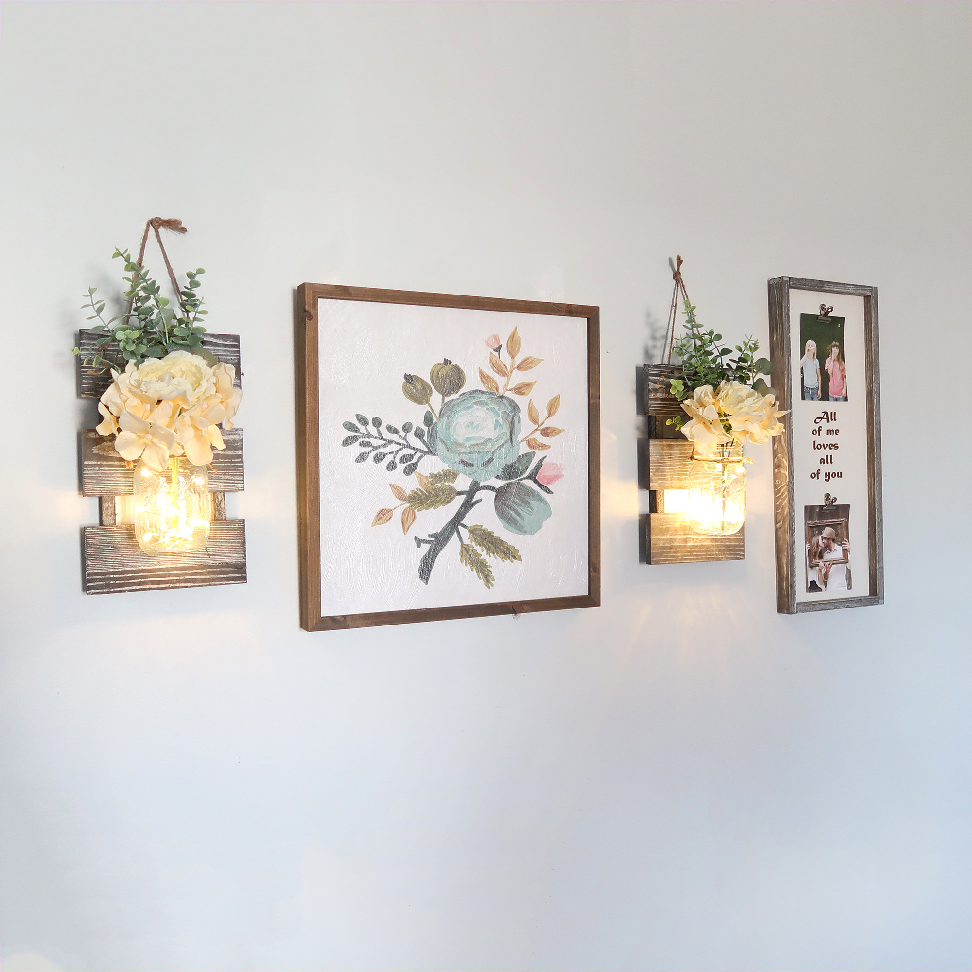 Gracie Oaks Mason Jar Sconce Wall Décor Wayfair
