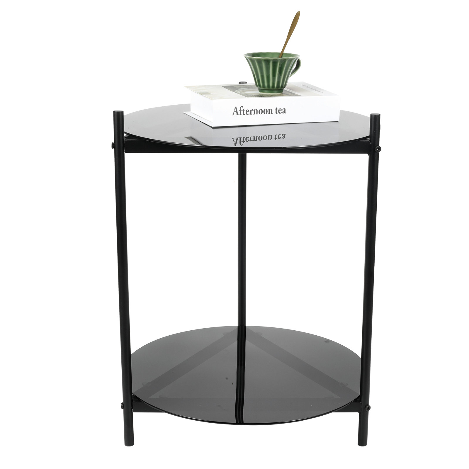 Ebern Designs Elsemarie 22'' Tall Glass Drink End Table | Wayfair