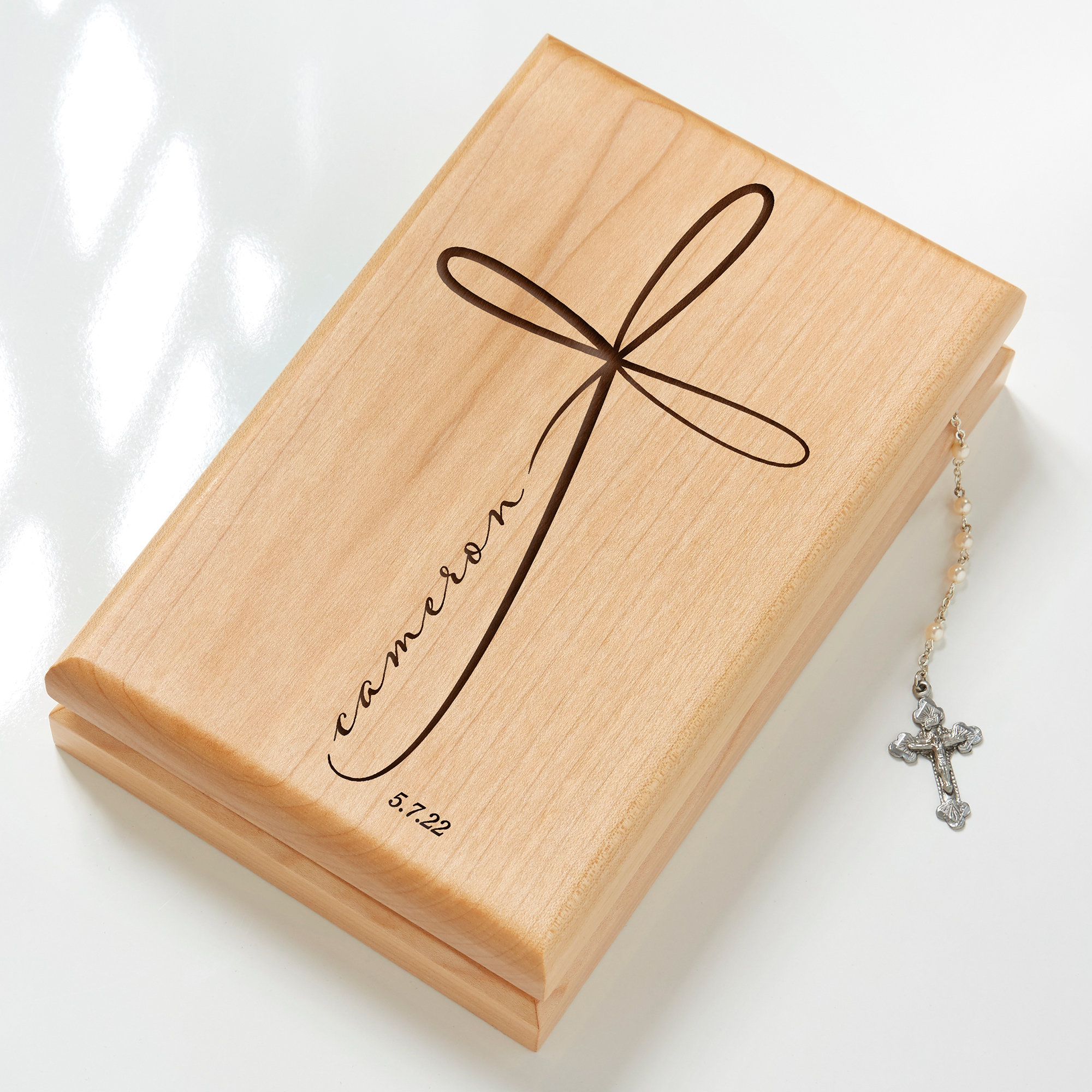 Personalization Mall Holy Name Personalized First Communion Valet Jewelry Box Wayfair