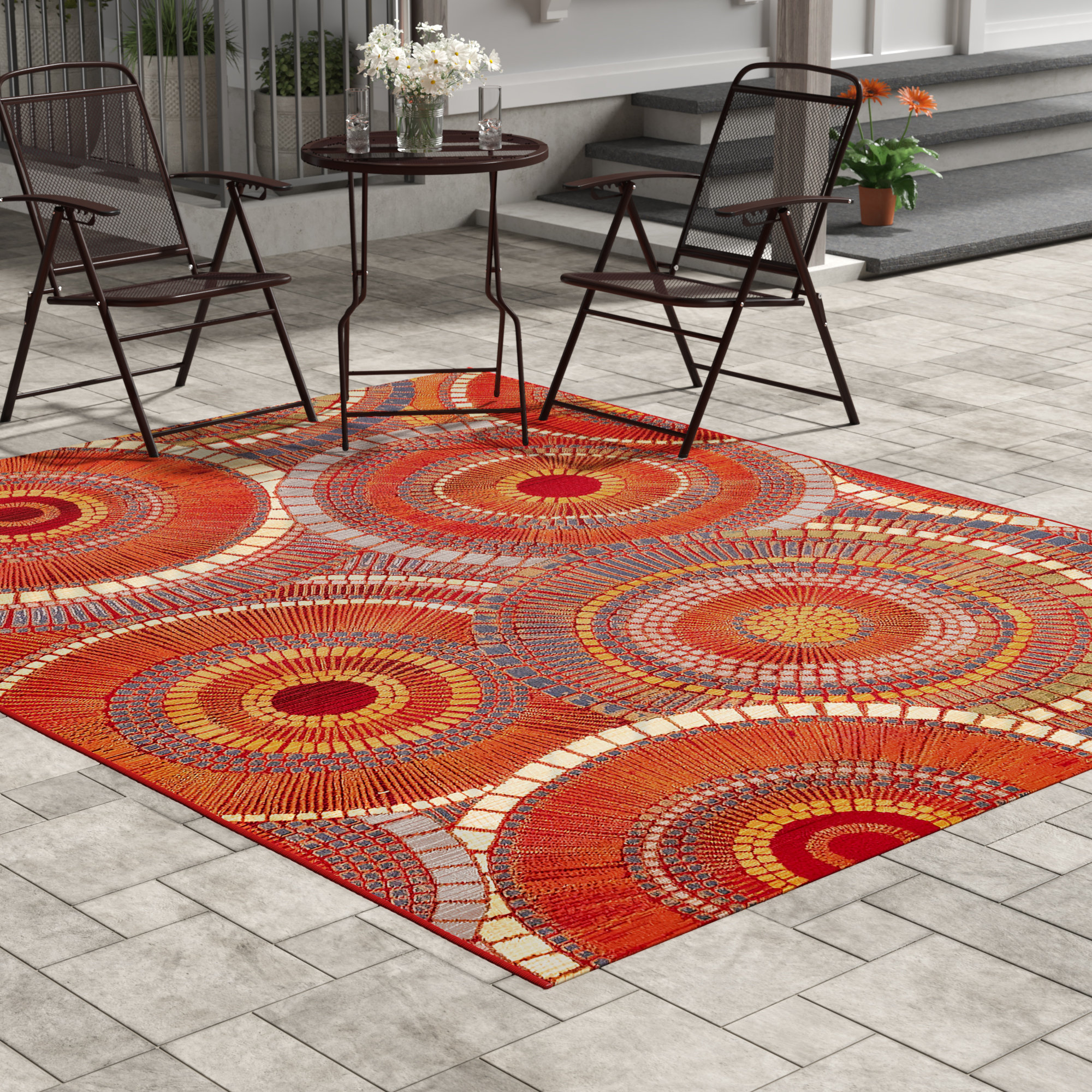 Langley Street Gauna Geometric Indoor / Outdoor Area Rug & Reviews
