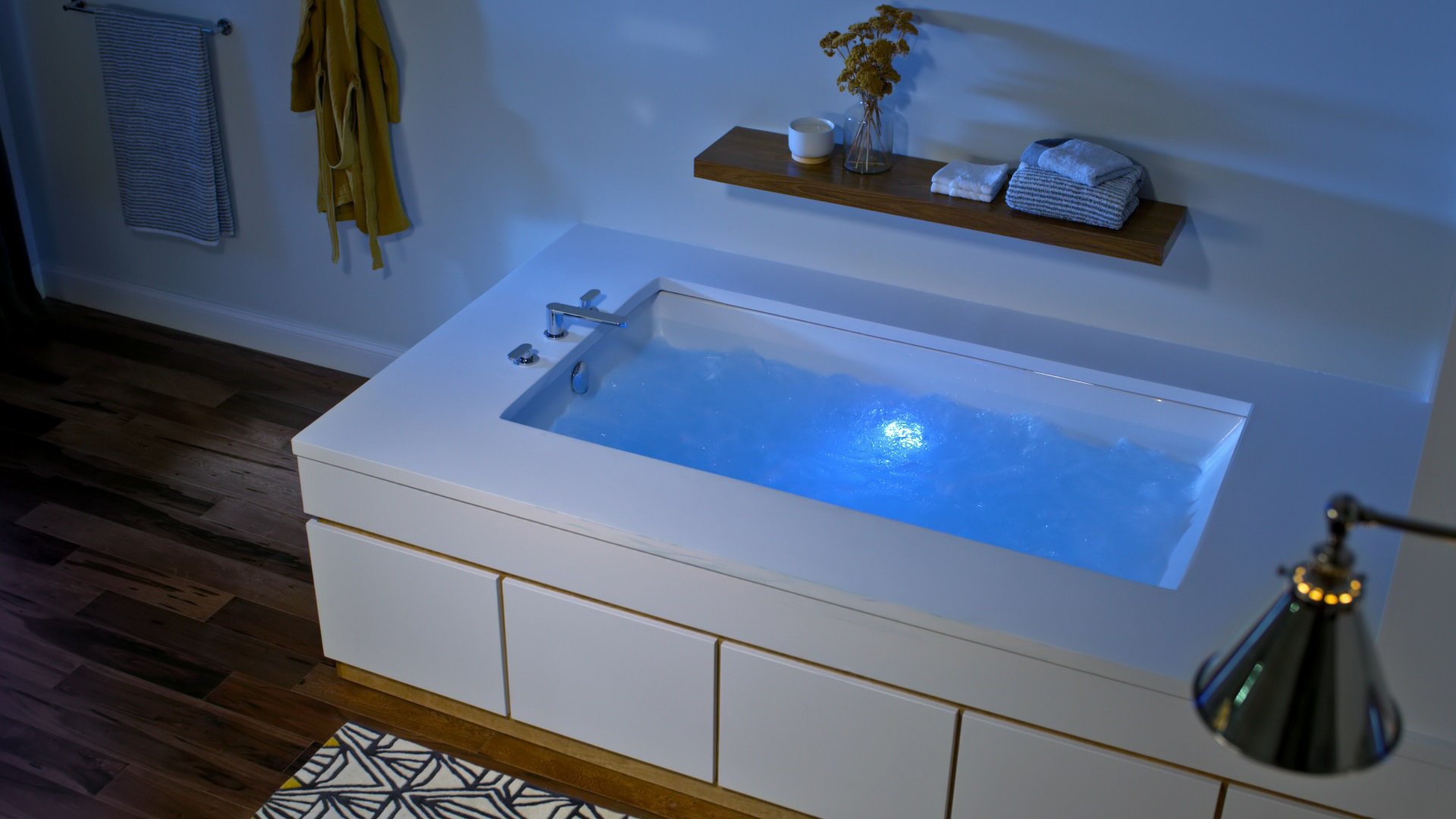JACUZZI® Solna™ 72'' x 42'' Undermount Whirlpool Acrylic Bathtub | Wayfair