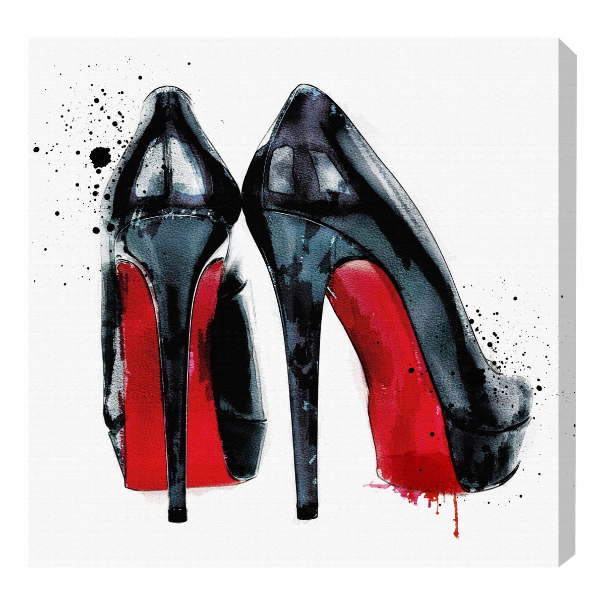 painted red bottom shoes