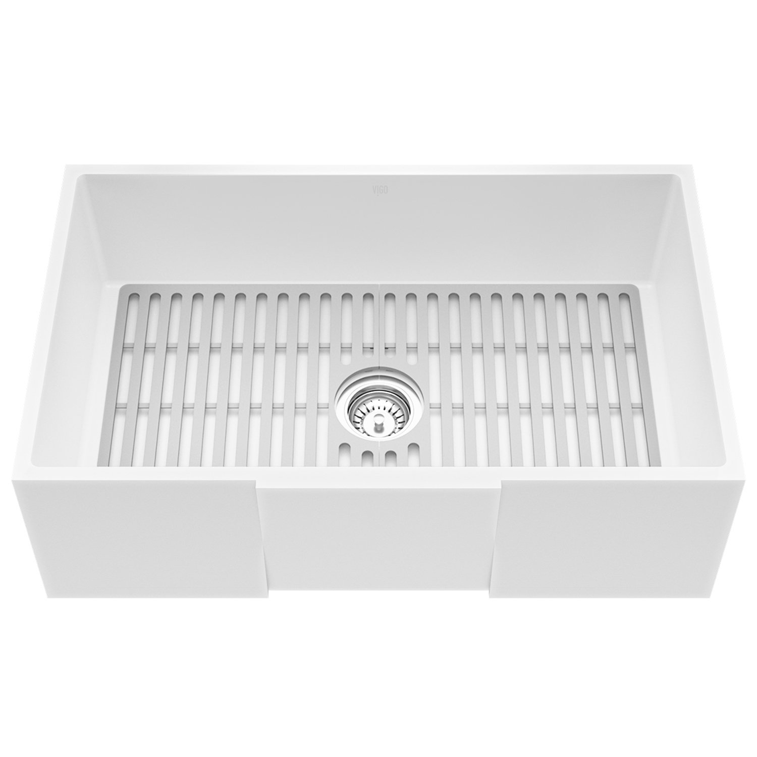 VIGO Matte Stone™ 30'' L Single Bowl Acrylic Kitchen Sink & Reviews