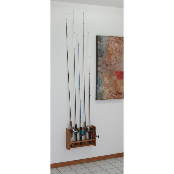 Wooden Mallet Wall Mounted Fishing Rack & Reviews | Wayfair