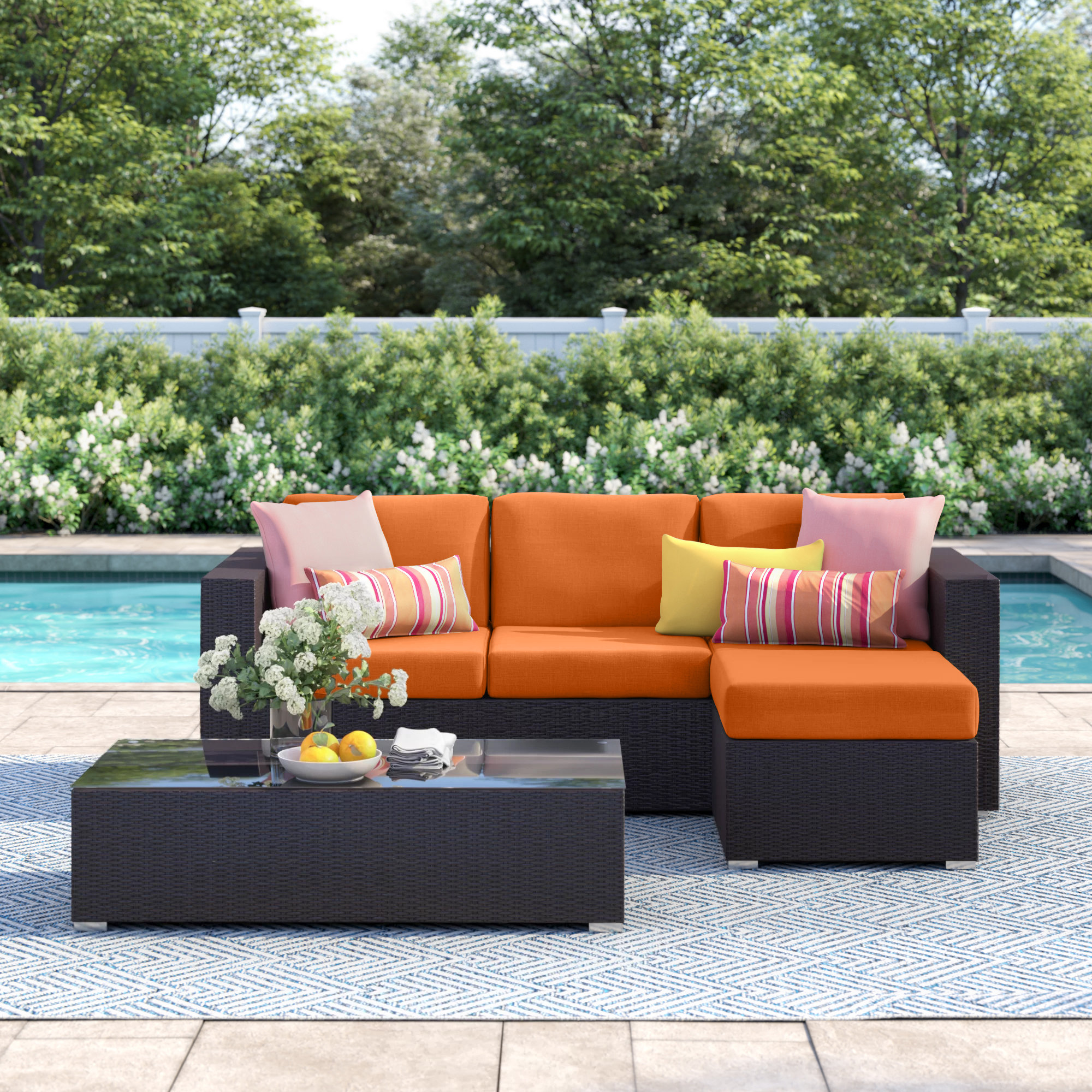 Sol 72 Outdoor™ Brentwood Wicker/Rattan 4 Person Seating Group with