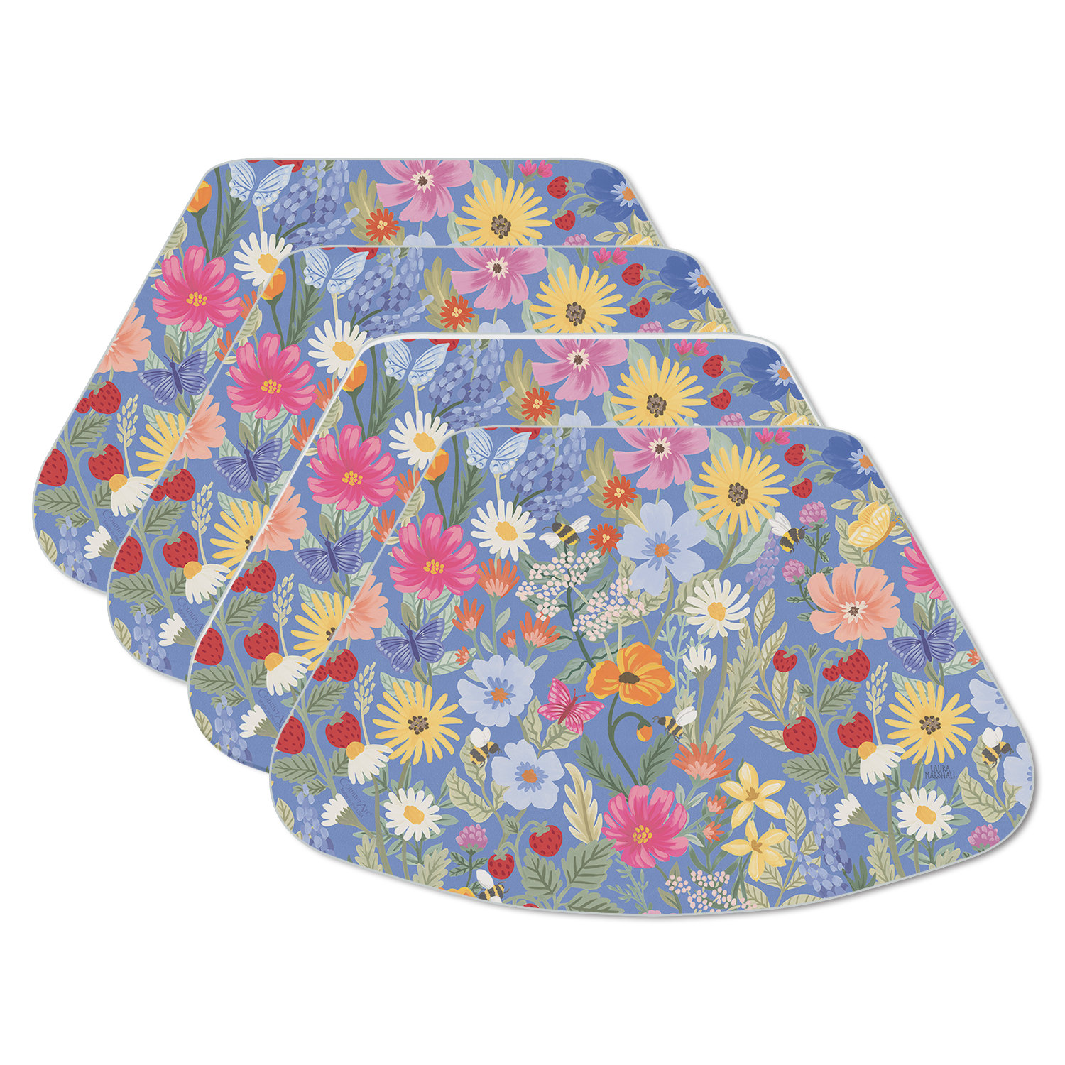 CounterArt Floral Wedge Placemat Wayfair