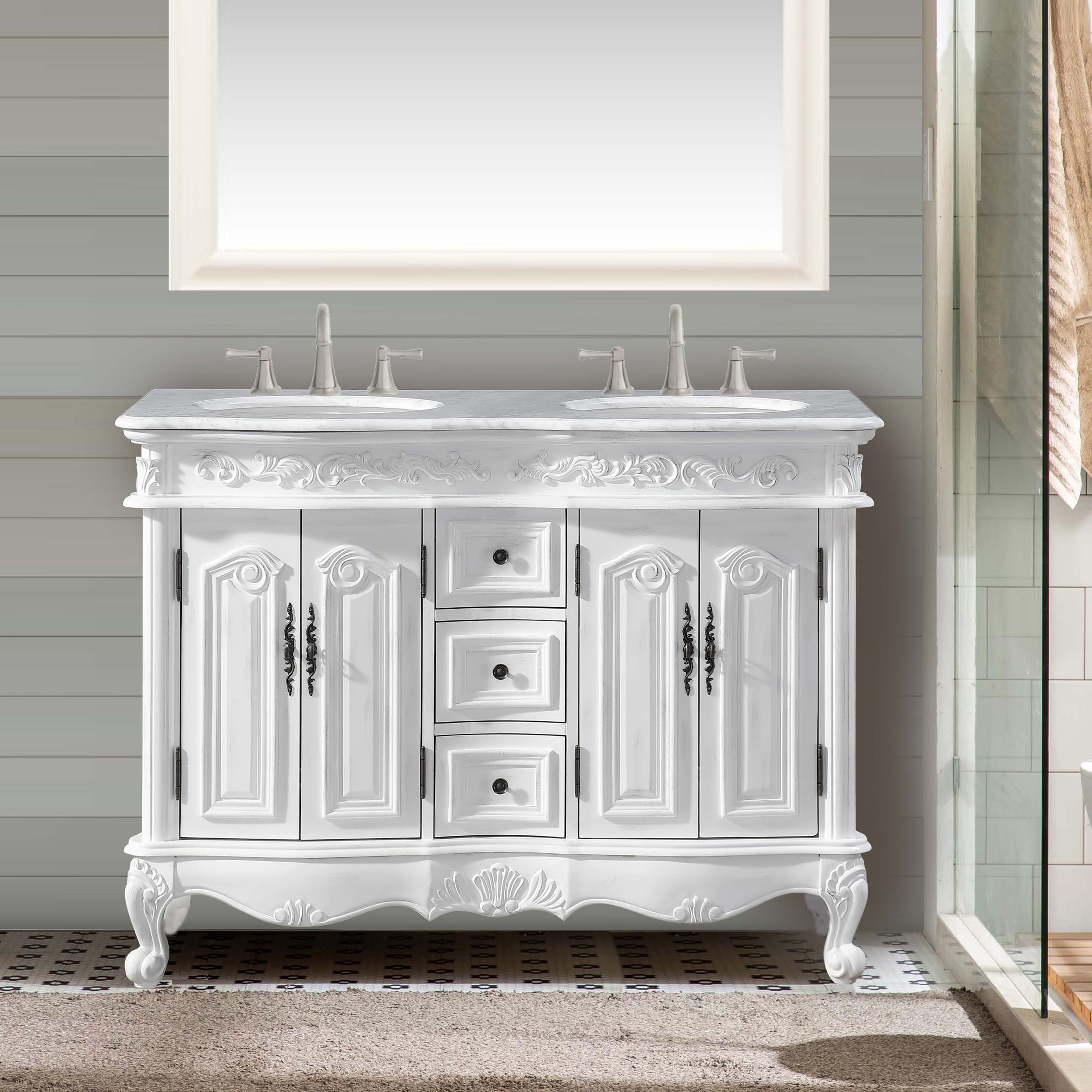 Lark Manor Adonai 48'' Freestanding Double Bathroom Vanity with Stone
