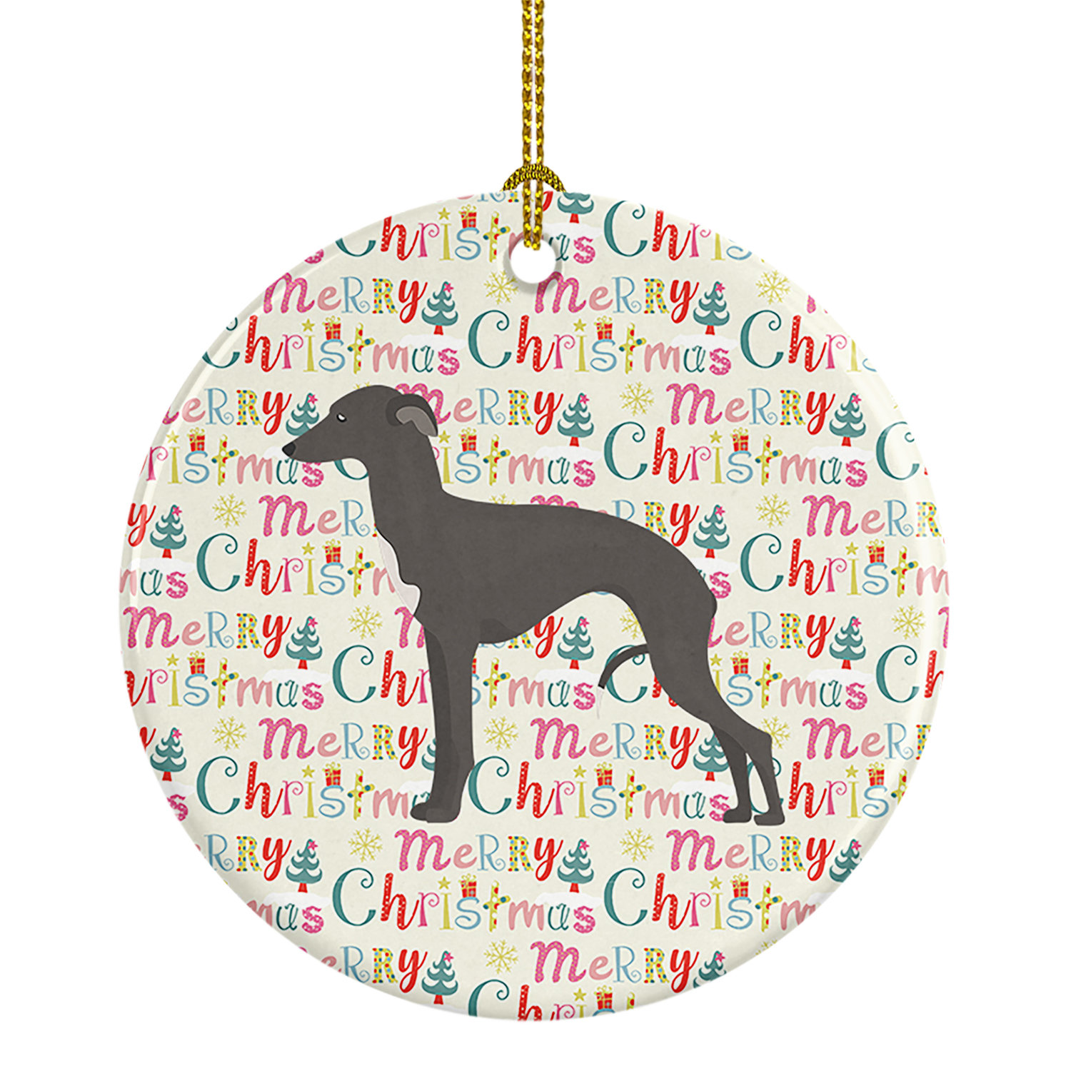 The Holiday Aisle® Italian Greyhound 1 Merry Christmas Hanging
