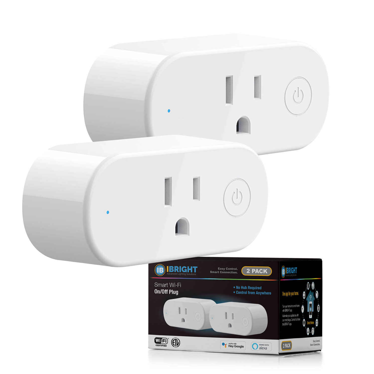 1 Pack No Hub Required Smart Socket Compatible with Alexa & Google Assistant Remote Control Your Devices Anywhere WiFi Smart Plug Timing Function Mini Wireless Smart Outlet 