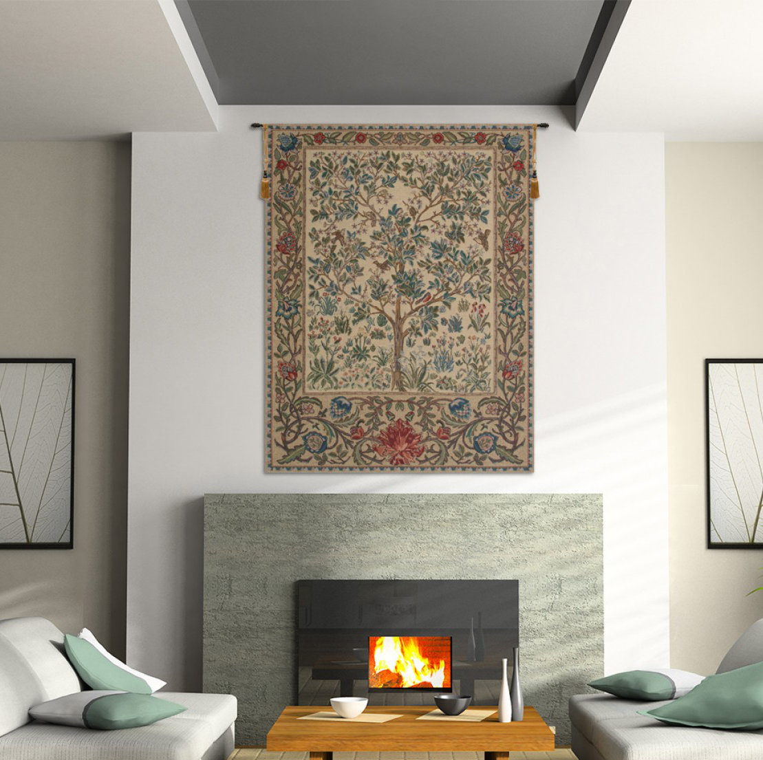 Charlotte Home Furnishings Tree of Life, William Morris Wall Hanging ...