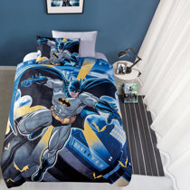 Justice League Comic-3-Piece Twin Sheet Set-Fitted-Flat-Pillowcase-NEW-FREE SHIP 