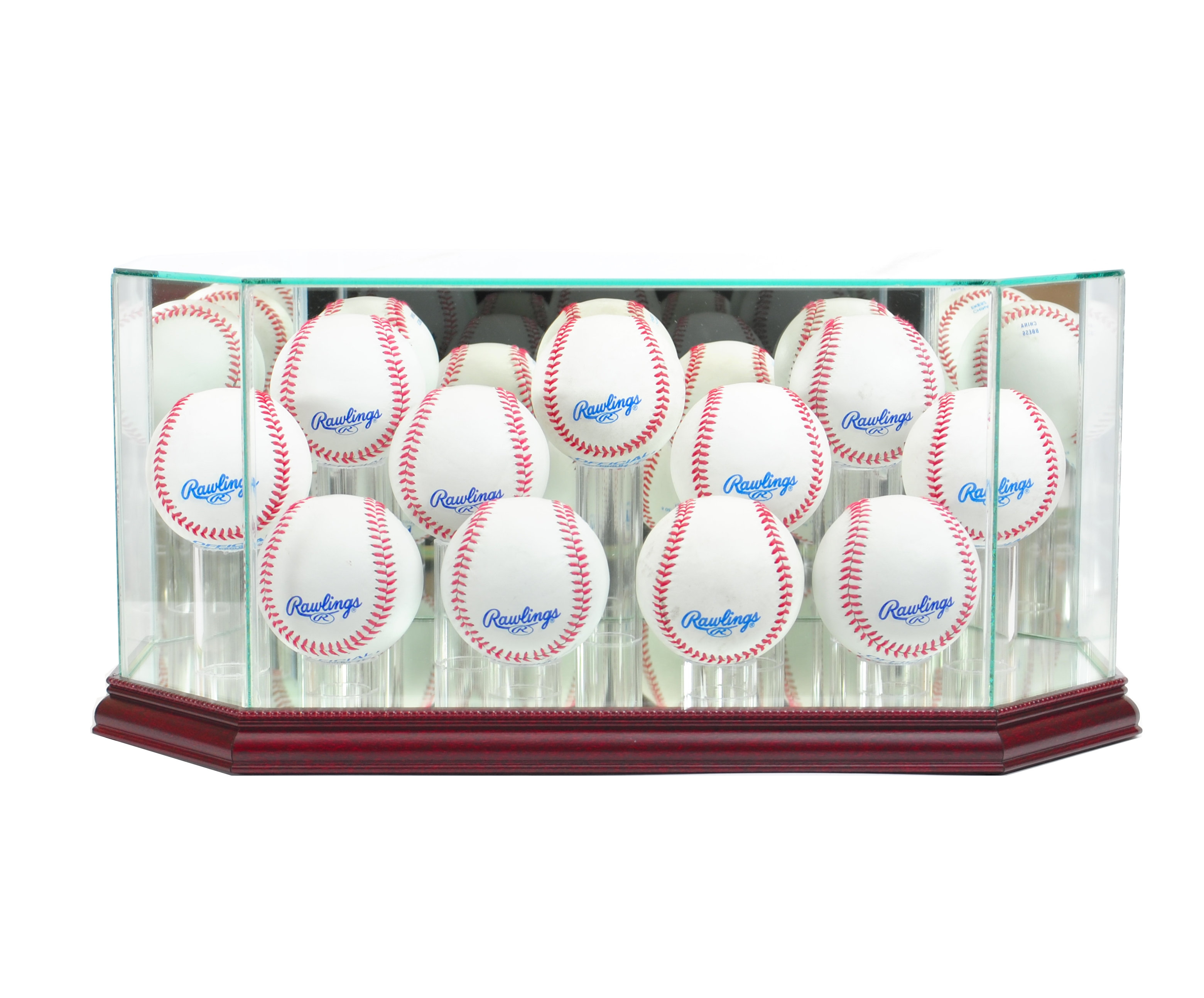 Perfect Cases And Frames 17'' x 8'' Glass Baseball Ball Display Case