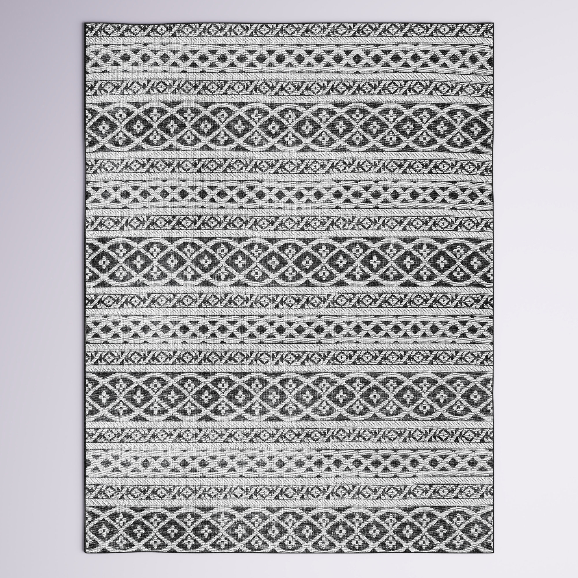Mistana™ Campbelltown Flatweave Charcoal Indoor/Outdoor Rug & Reviews