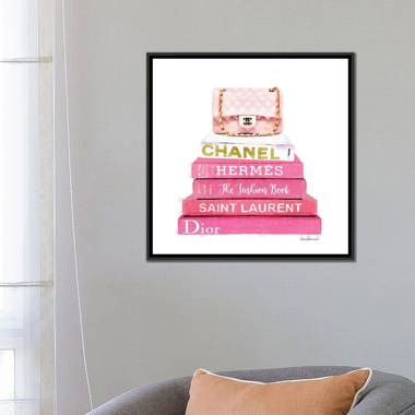 Bless international Pink Fashion Books With A Pink Bag by Amanda Greenwood  - Gallery-Wrapped Canvas Giclée & Reviews | Wayfair