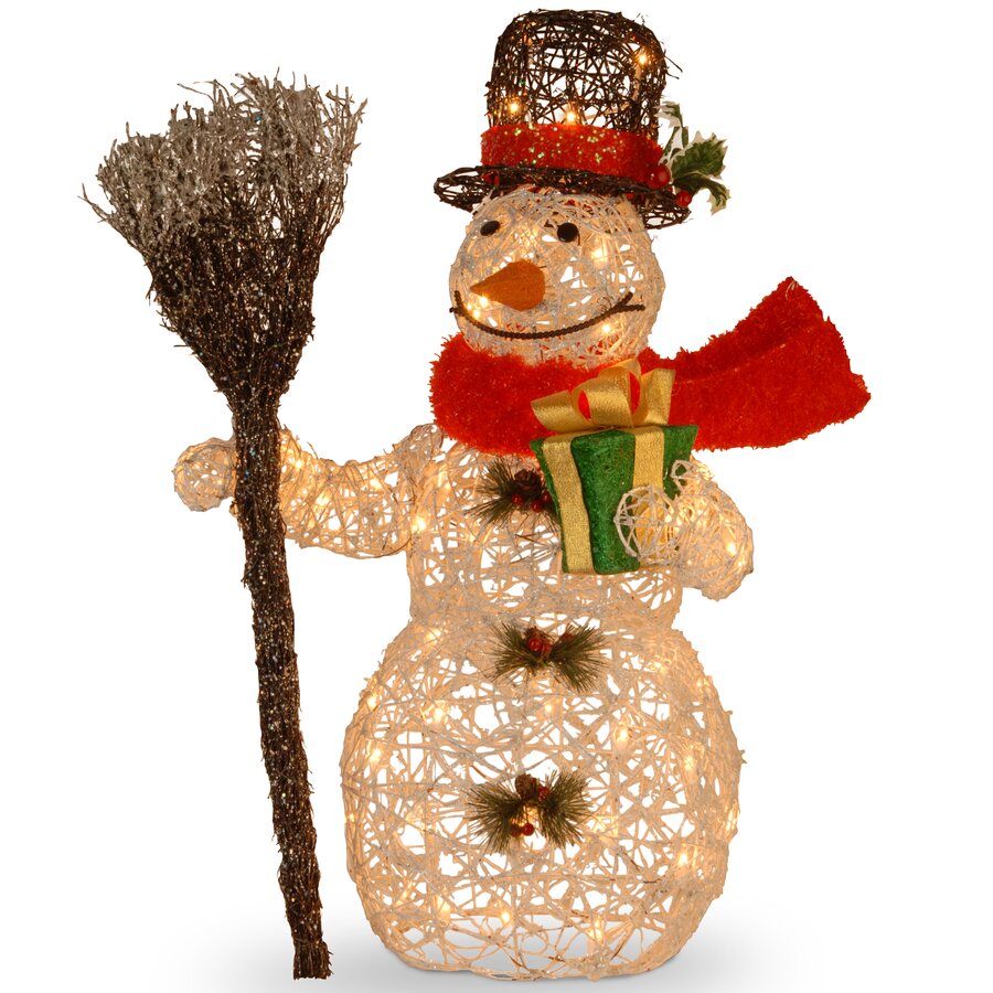 Snowman Christmas Decoration Figurine Lighted Display