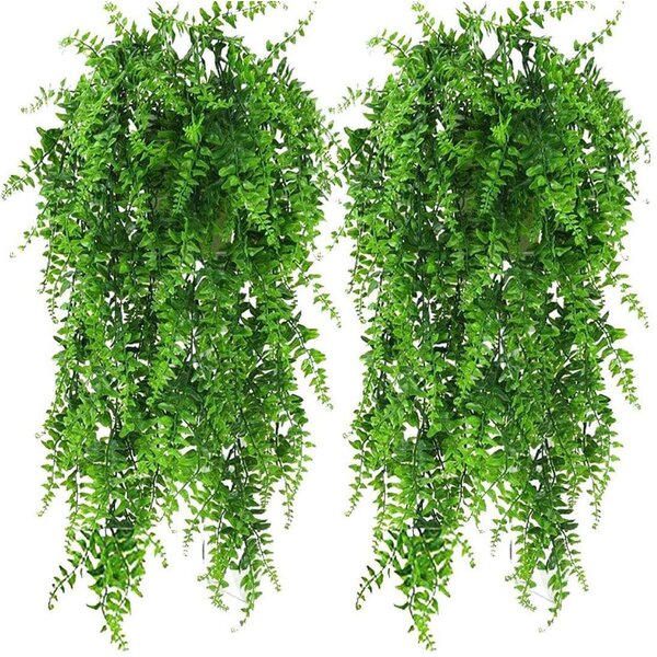 7.87ft Long Green Plants Ivy Leaves Artificial Vine Fake Foliage For Garden 