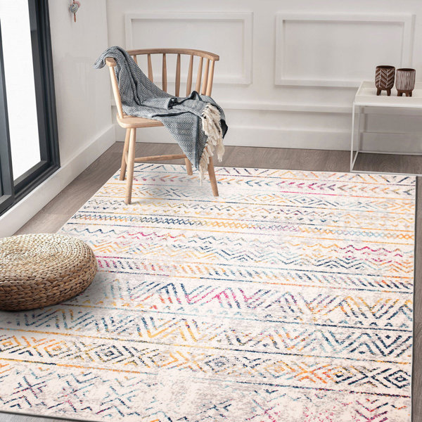 Beige & Blue Rugs for Hallway Mat Muted Subtle Multicoloured Super Soft Runners 