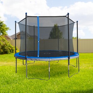 10ft Trampoline Safety Net PE 6-Pole Enclosure Bounce Bed Mesh Protector Netting 