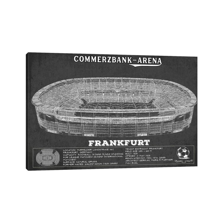 Eintracht Frankfurt Commerzbank Arena Canvas Wall Art Premium Decoration POSTER or CANVAS READY to Hang Canvas High Quality Wall Decor