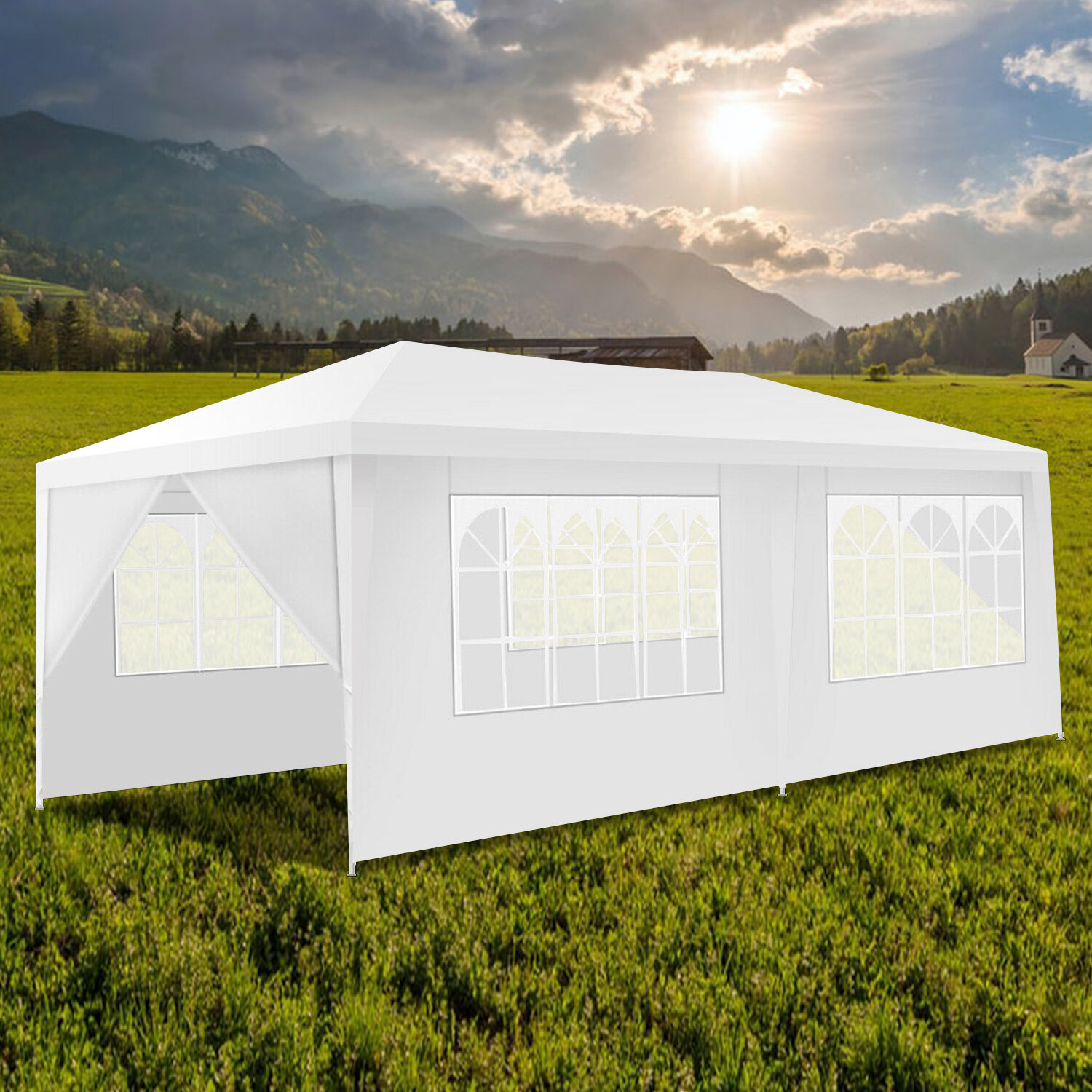 6 x 8 ft White Tarp Heavy Duty Outdoor Weather Resistant Canopy Shelter Roofing 