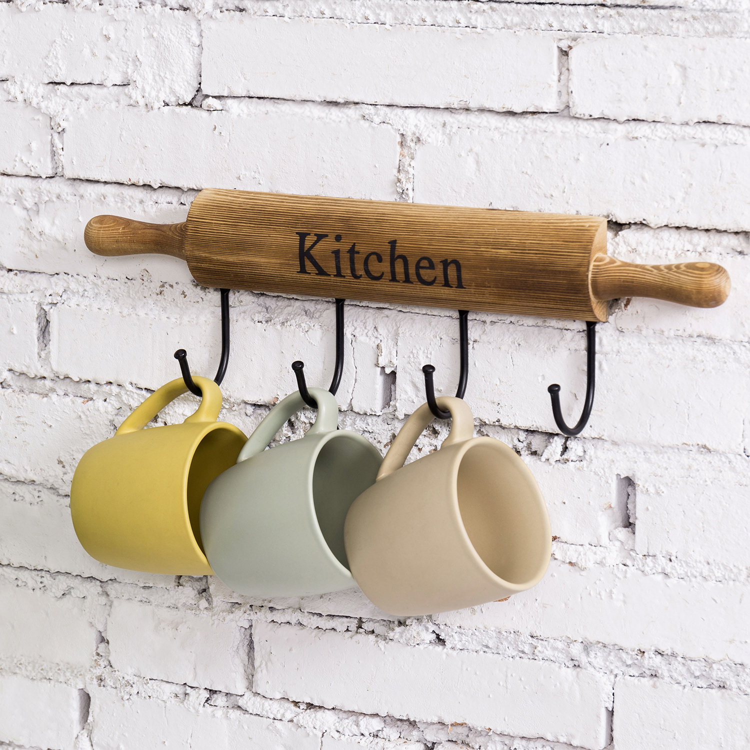 Gracie Oaks Kejohn KITCHEN Wood Mug Hook Wayfair