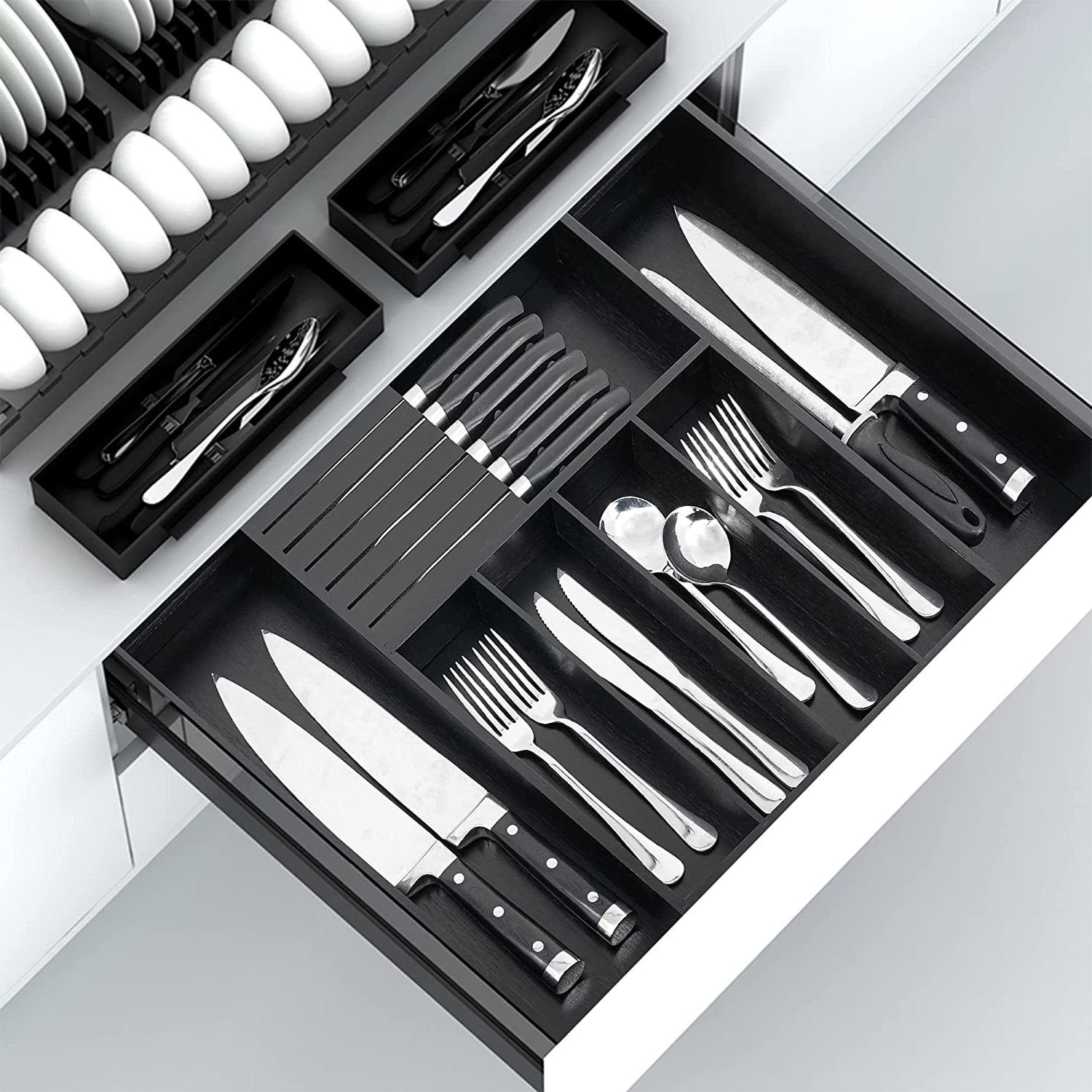 Loon Peak® Darrelyn Flatware & Kitchen Utensils Drawer Organizer Wayfair