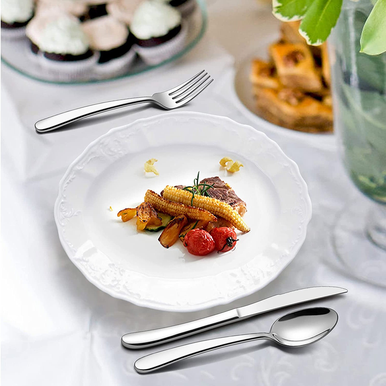 Latitude Run® 40Piece Heavy Duty Silverware Set Wayfair