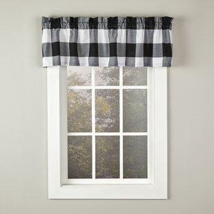 by The Country House WILMINGTON Gray Plaid Window Valance 72" x 14" 