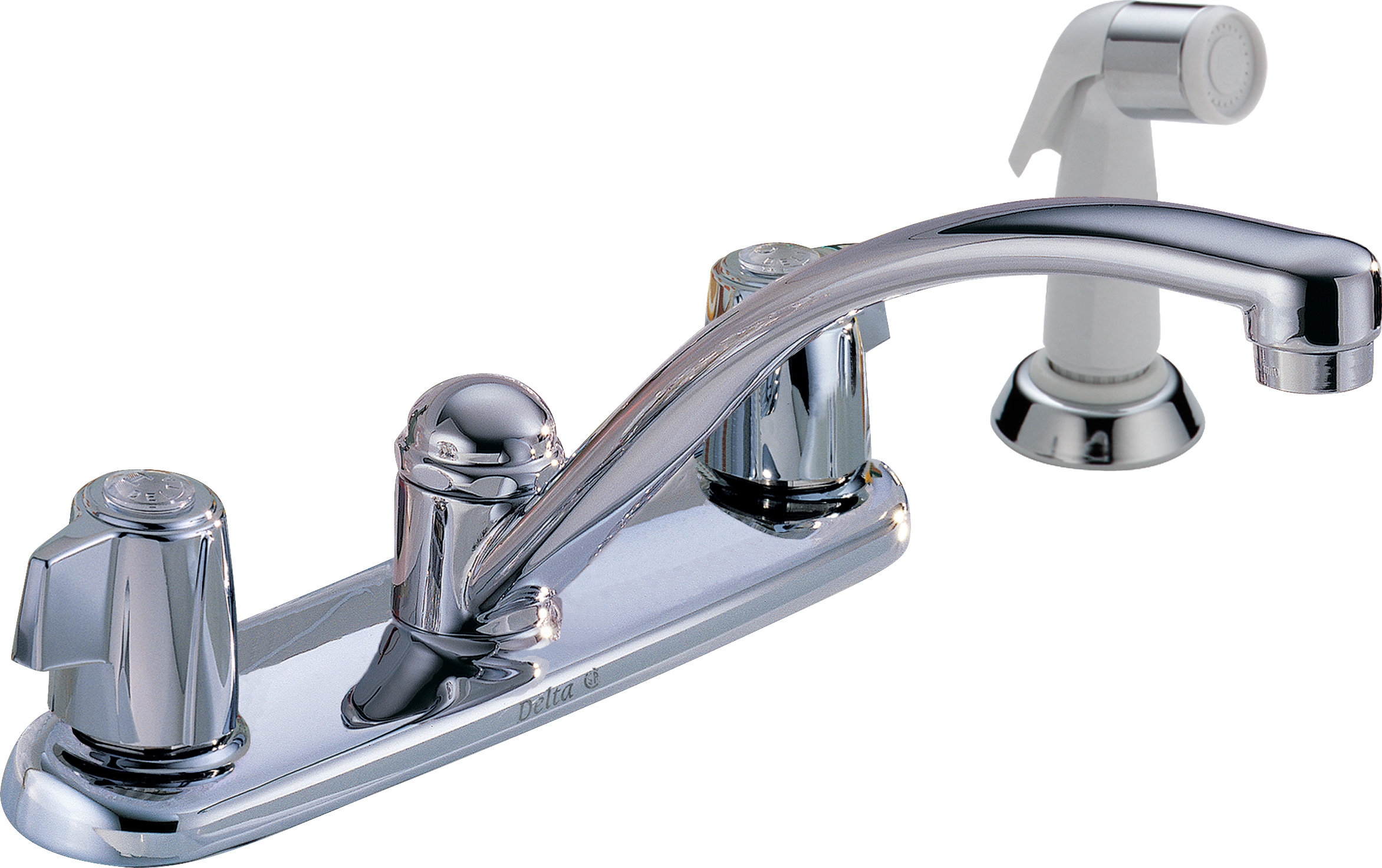 2400LF Delta Classic Kitchen Faucet with Side Spray | Wayfair