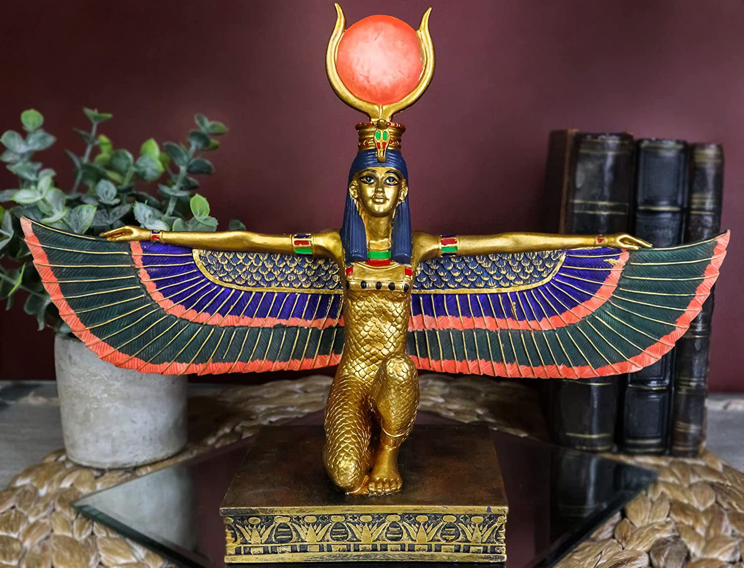 Art Deco - Figurine égyptienne ISIS Résine 25 cm - 15248SG - Maison