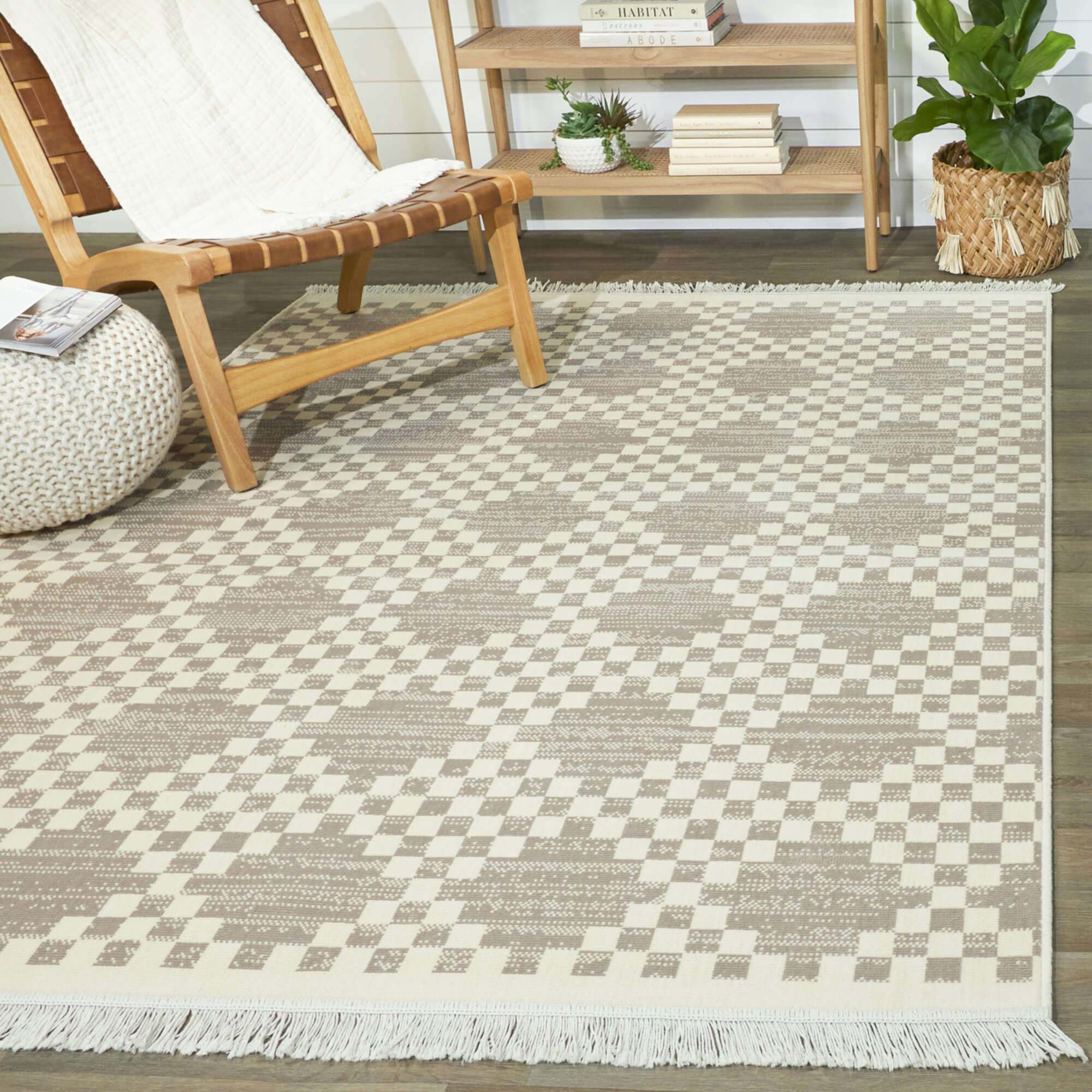 Foundry Select Shali Geometric Stripe Recycled Area Rug Wayfair