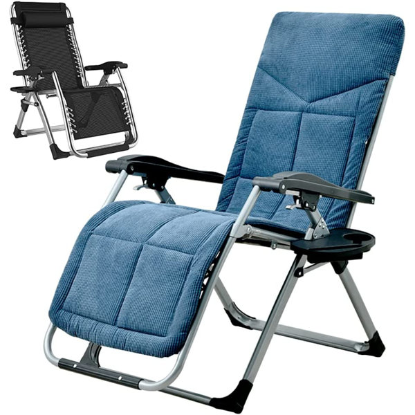 Arlmont & Co. Kristmann Reclining Zero Gravity Chair with Cushion | Wayfair