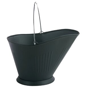 Manor Reproductions Fireside Round Galvanized Metal Kindling Bucket Large 0456 
