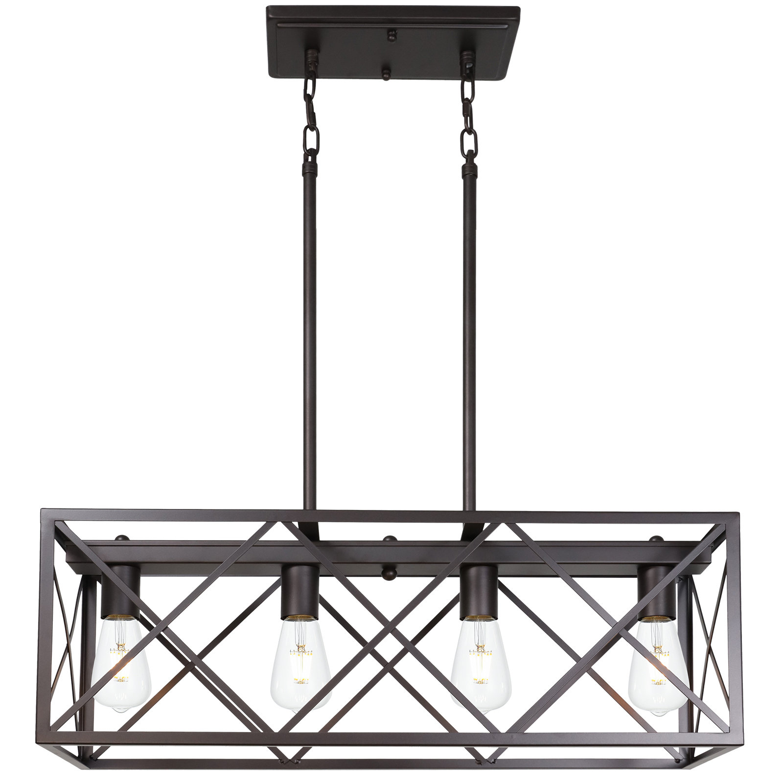 17 Stories 4 Light Kitchen Island Square / Rectangle Pendant Wayfair