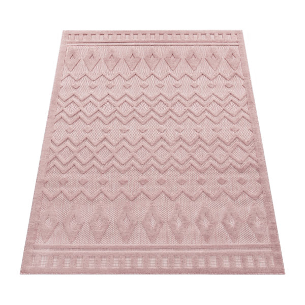 Union Rustic Jaziyah Pink Indoor/Outdoor Rug | Wayfair