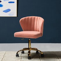pink velvet office chair wayfair